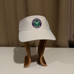 Wimbledon Tennis Championships White Visor Adjustable Strap Logo